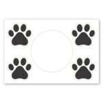 Custom 2 in1 Circle Car Magnet with 4 Paw Prints - 1