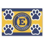 Custom 2 in1 Circle Car Magnet with 4 Paw Prints