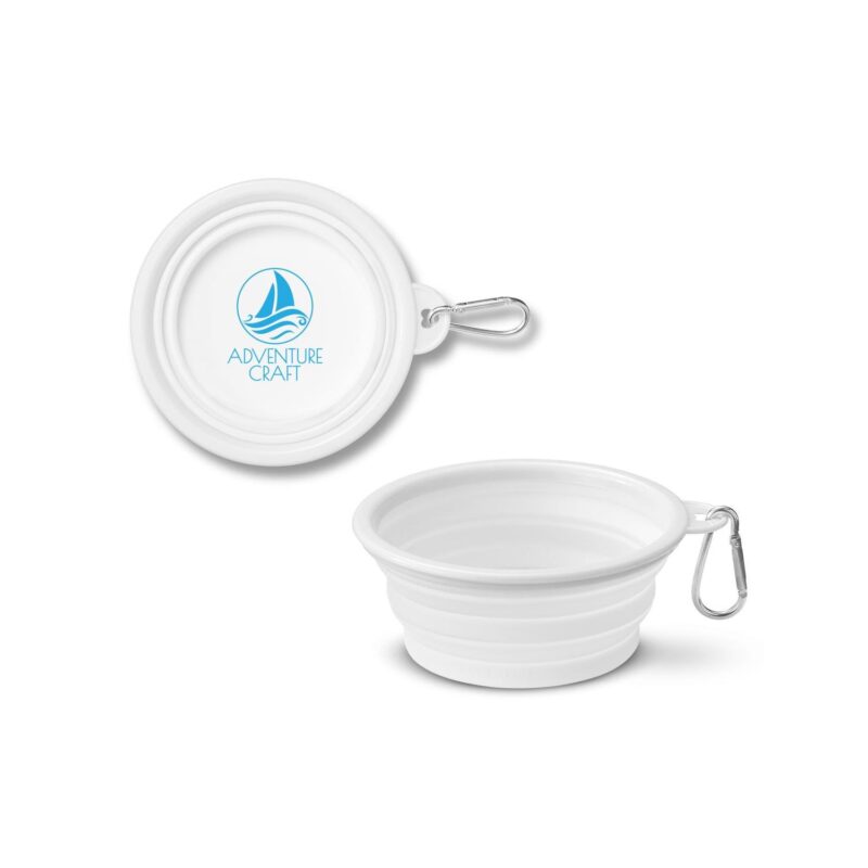 Custom Collapsible Pet Bowl With Carabiner