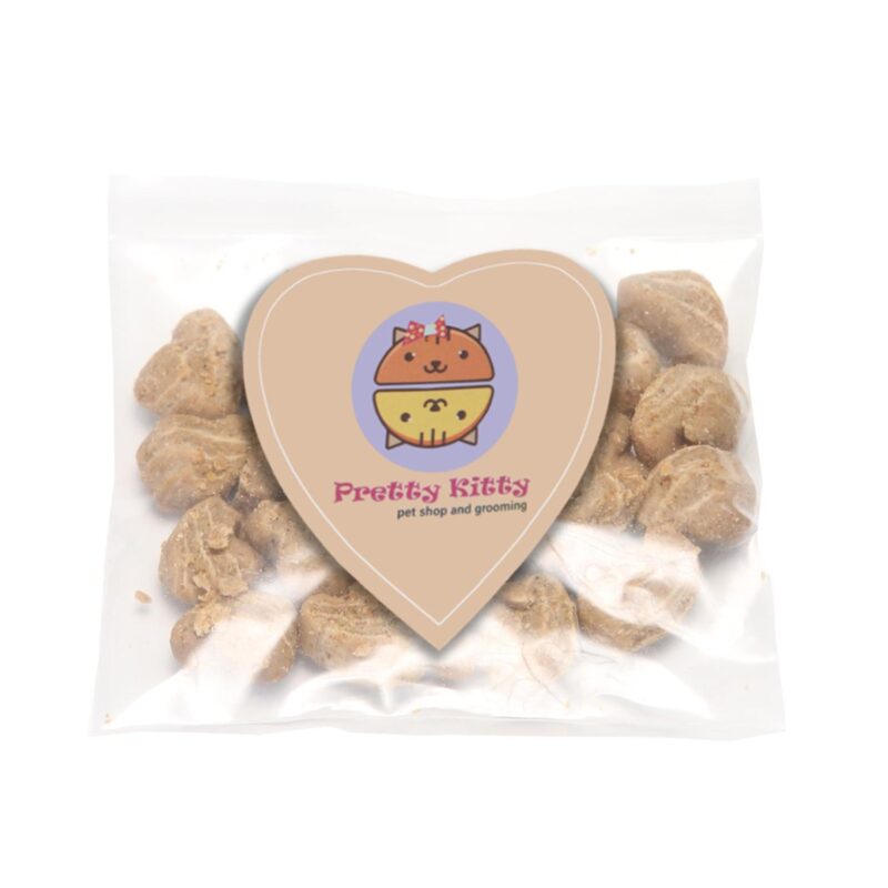 Custom Mini Snack Bag with Large Heart Magnet Pet Fill - 2