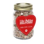 Custom Pint Jar with Large Heart Magnet Pet Fill - 3