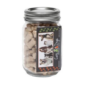 Custom Pint Jar with Rectangle Magnet Pet Fill