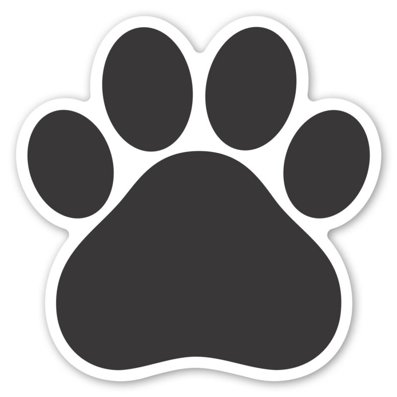 Custom Paw Print Car Magnet 5.75 x 5.75 - 1