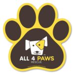 Custom Paw Print Car Magnet 5.75 x 5.75