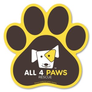 Custom Paw Print Car Magnet 5.75 x 5.75