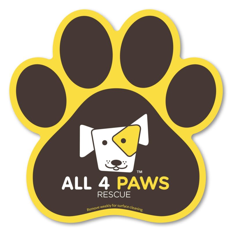 Custom Paw Print Car Magnet 5.75 x 5.75