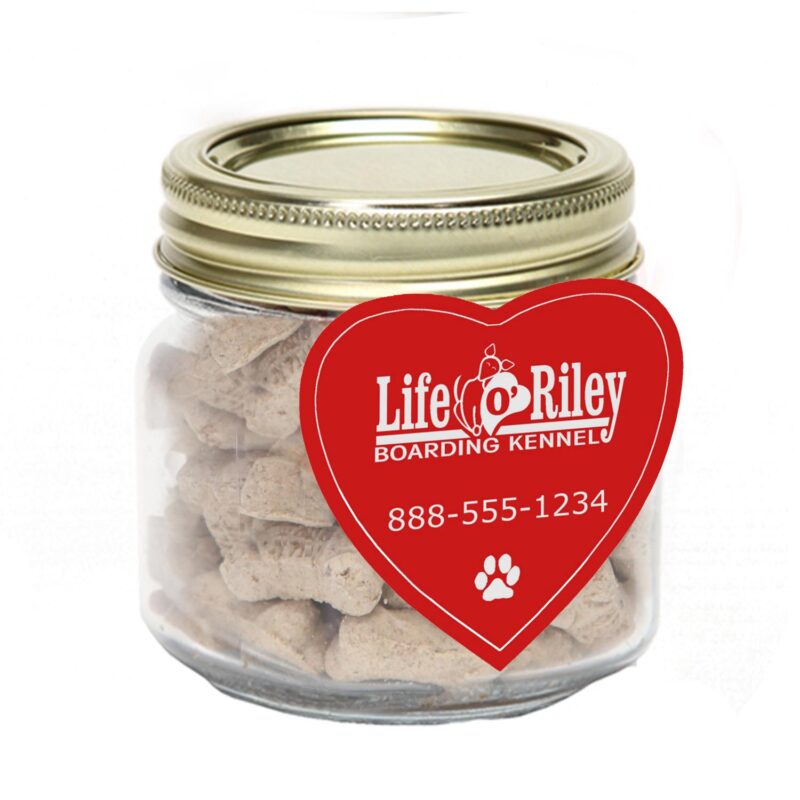 Custom Half Pint Jar w/ Heart Magnet Pet Fill - 2