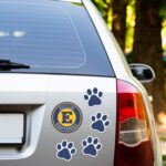 Custom 2 in1 Circle Car Magnet with 4 Paw Prints - 2