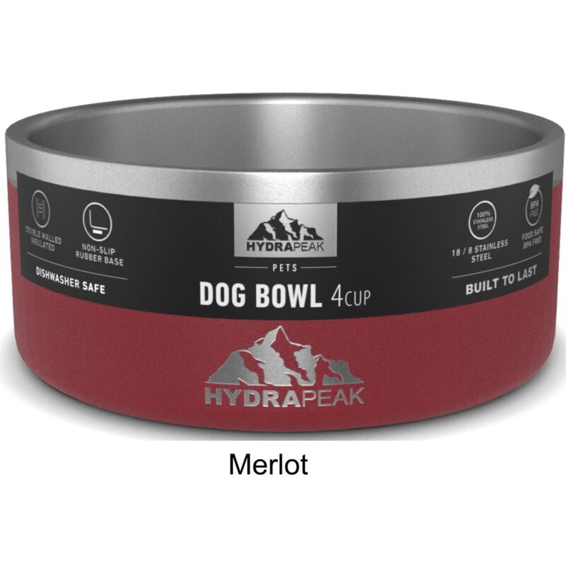 Custom Hydrapeak Pet Bowl - Non Slip Stainless Steel Pet Bowls for Water or Food - 8
