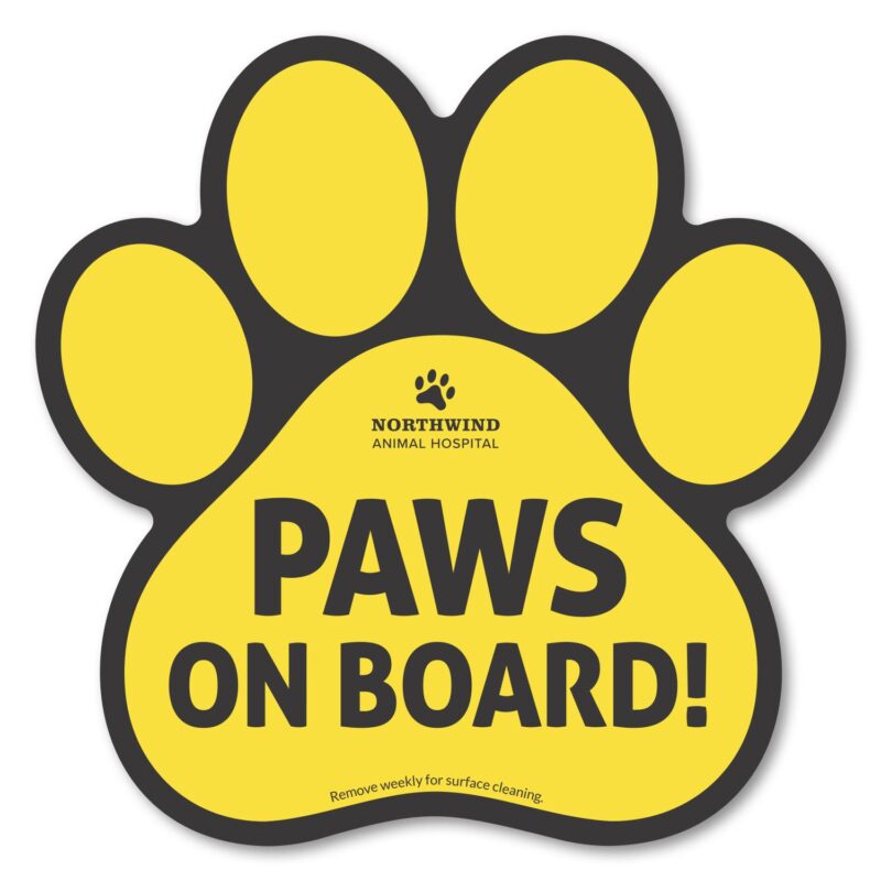 Custom Paw Print Car Magnet 5.75 x 5.75 - 3
