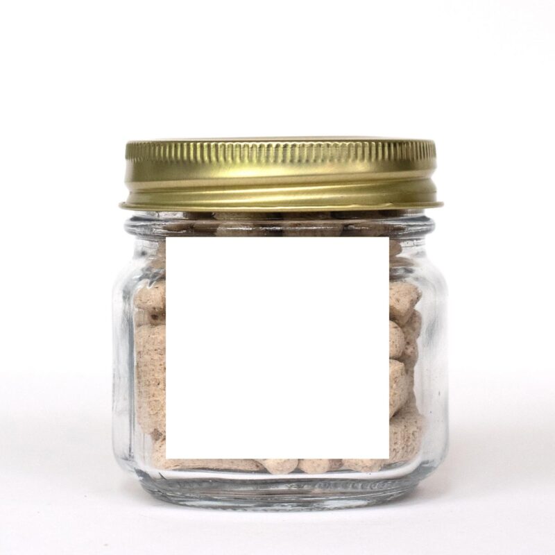 Custom Pint Jar w/ Square Magnet Pet Fill - 1