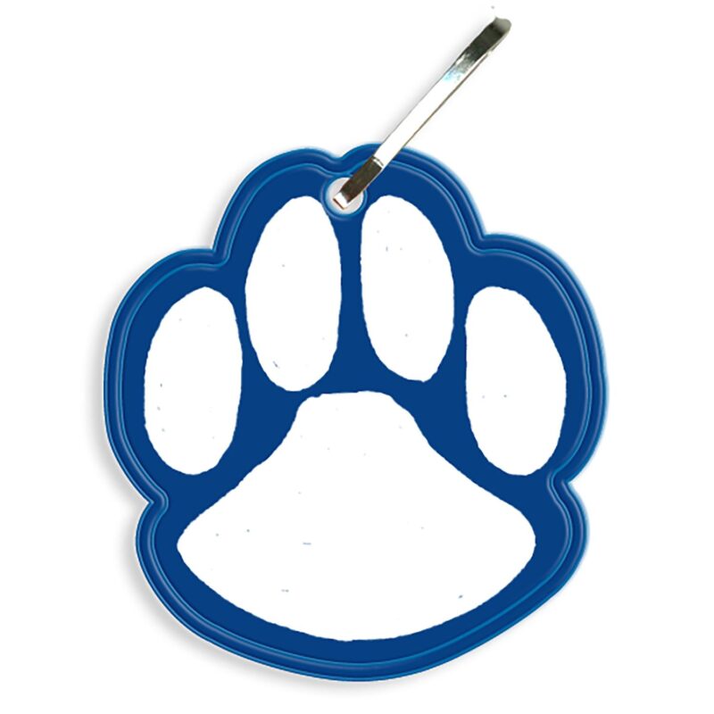 Custom Paw Print Reflective Zipper Pull - 2