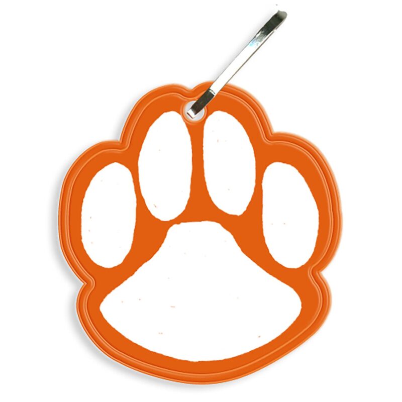 Custom Paw Print Reflective Zipper Pull - 8