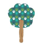 Custom Hand Held Paper Fan - Paw - 3