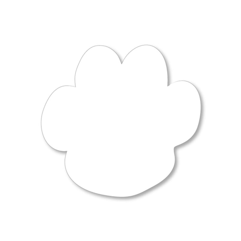 Custom 5" Paw Shaped Decal - 1