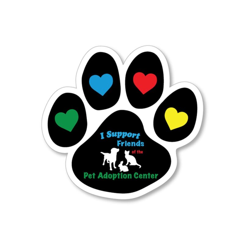 Custom 5" Paw Shaped Decal
