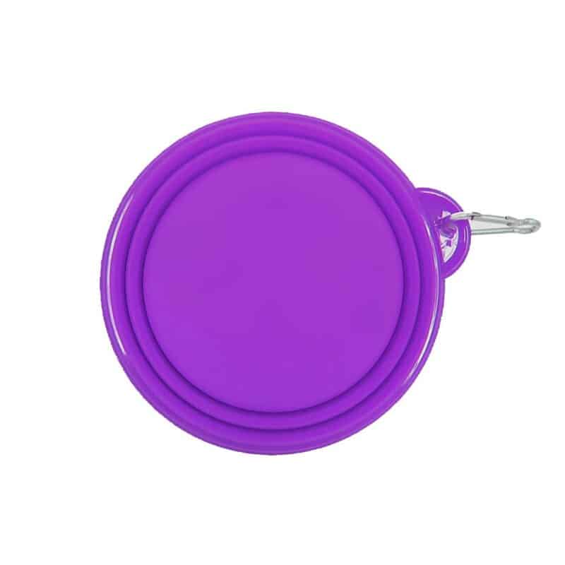 Custom 7" Collapsible Pet Bowl with Carabiner - 1