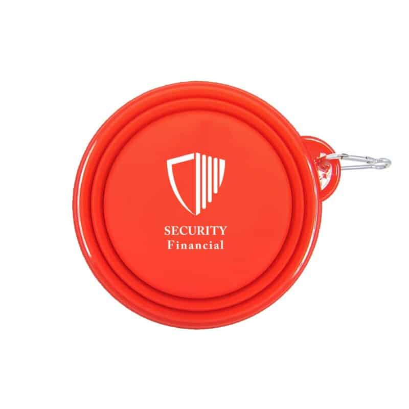 Custom 7" Collapsible Pet Bowl with Carabiner - 8