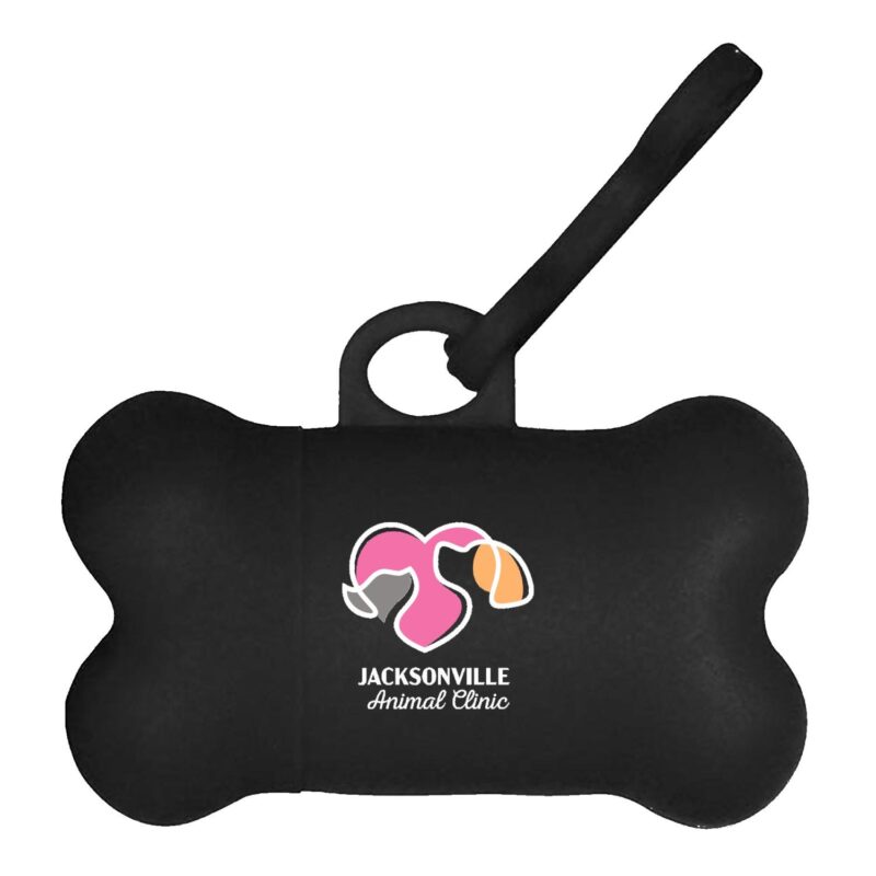 Custom Bone Shaped Pet Bag Dispenser - Full Color Sticker - 2