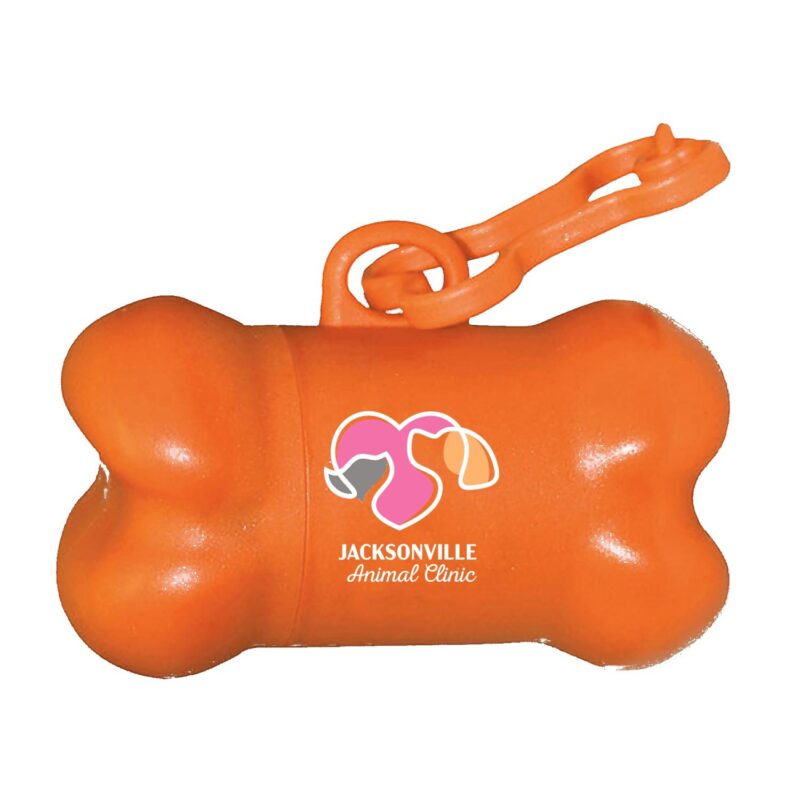 Custom Bone Shaped Pet Bag Dispenser - Full Color Sticker - 8