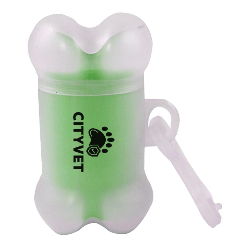 Custom Clear Bone Shaped Pet Bag Dispenser - 1 Color Imprint - 2