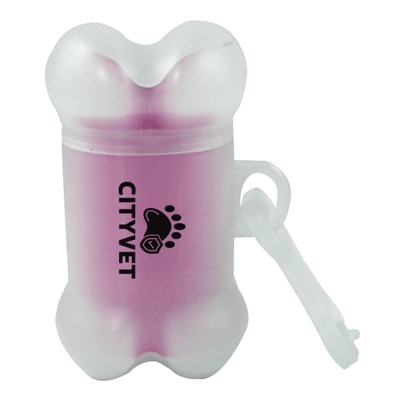 Custom Clear Bone Shaped Pet Bag Dispenser - 1 Color Imprint - 4