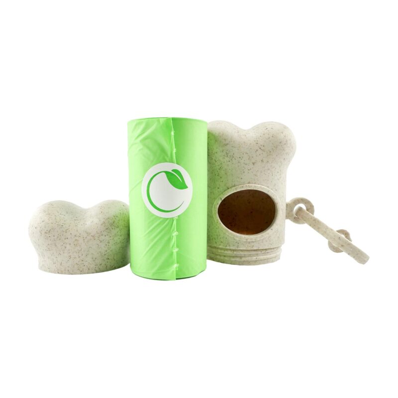 Custom Eco-Friendly Bone Shaped Pet Bag Dispenser with Compostable Bags - Full-Color Imprint - 3