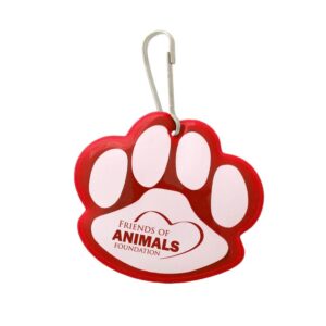 Custom Paw Shaped Reflective Pet Tag