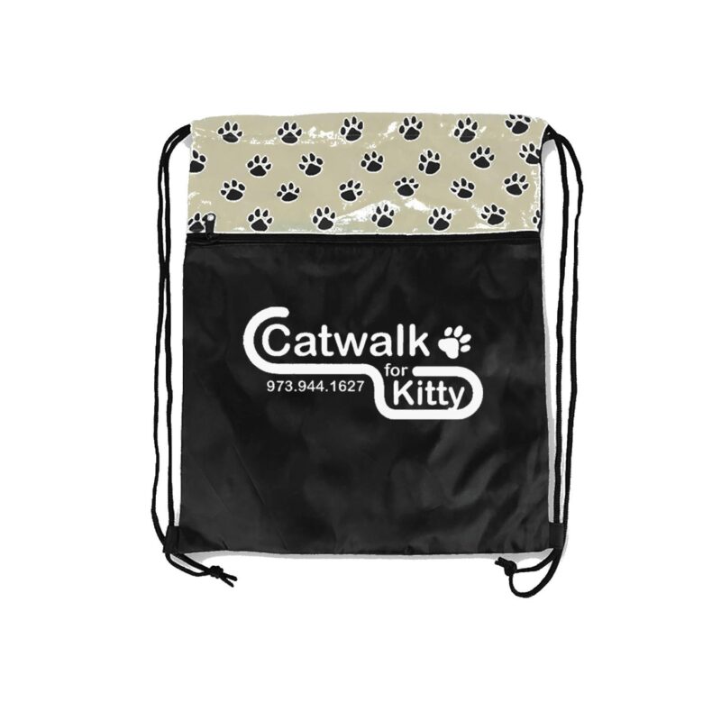 Custom Pet Paw Print Drawstring Pack - 4