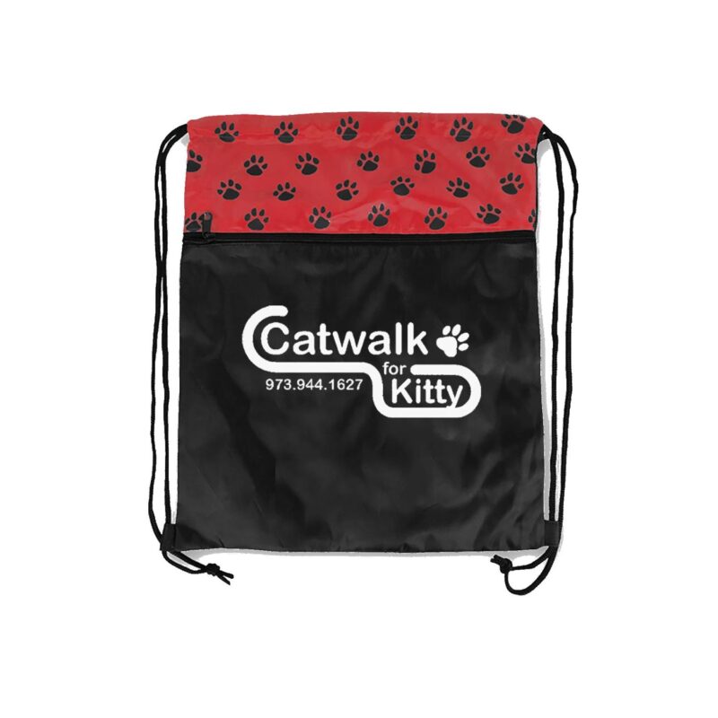 Custom Pet Paw Print Drawstring Pack - 6