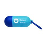Custom Two-Toned Capsule Shaped Pet Bag Dispenser - 1 Color Imprint - 2