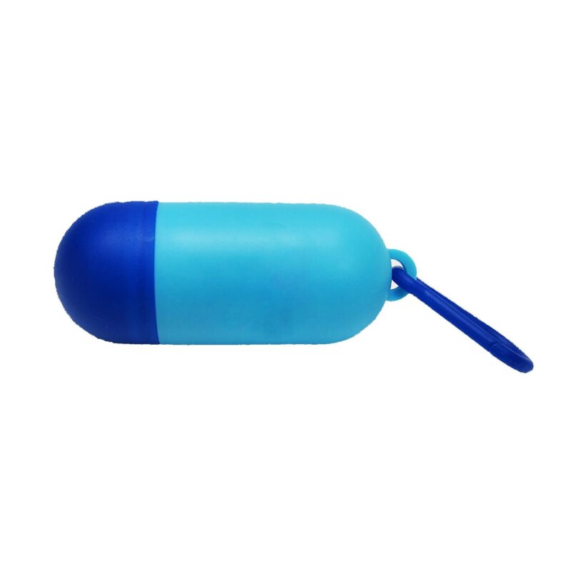 Custom Two-Toned Capsule Shaped Pet Bag Dispenser - Full Color Sticker - 1