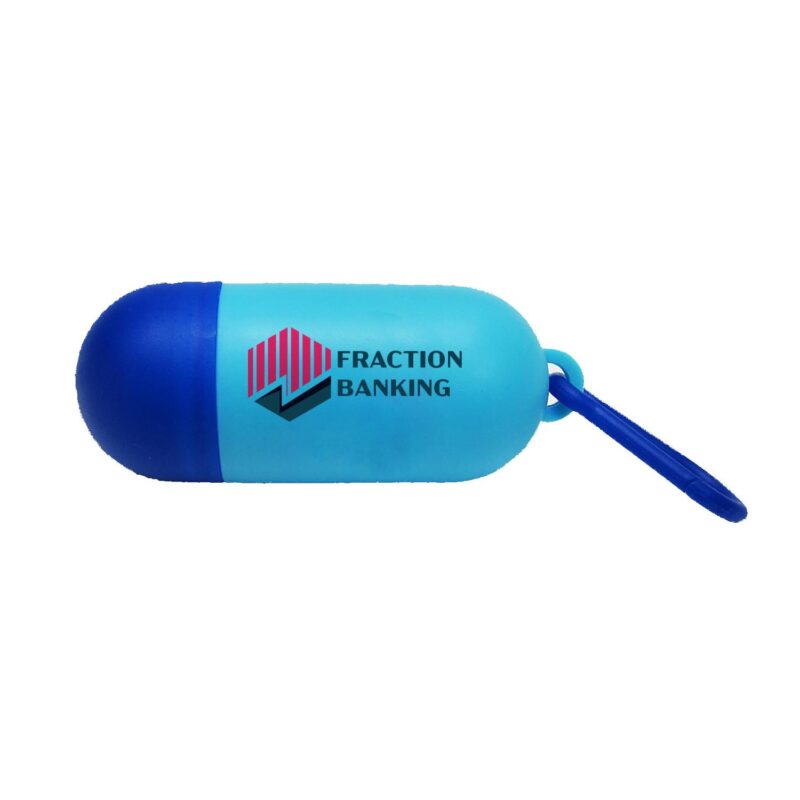 Custom Two-Toned Capsule Shaped Pet Bag Dispenser - Full Color Sticker - 2