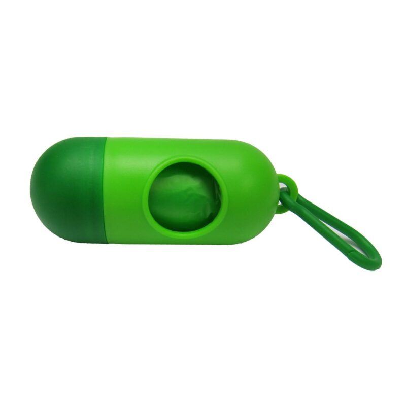 Custom Two-Toned Capsule Shaped Pet Bag Dispenser - Full Color Sticker - 7