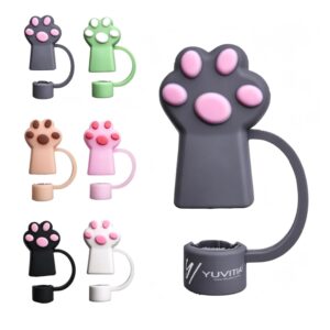 Custom Adorable Cat Paw Straw Topper