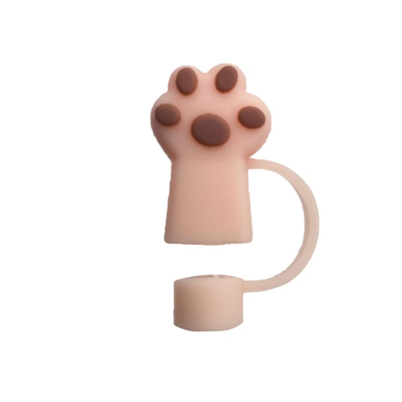 Custom Adorable Cat Paw Straw Topper - 4