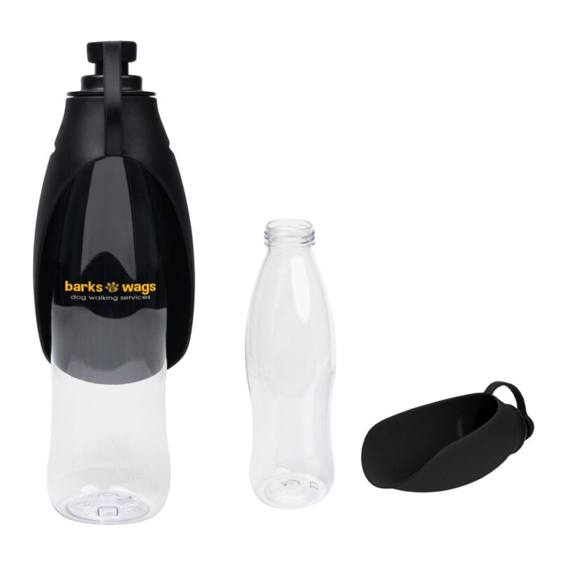 Custom 21 Oz. Recycled Pet Water Bottle & Dispensing Bowl - 3