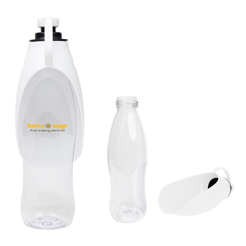 Custom 21 Oz. Recycled Pet Water Bottle & Dispensing Bowl - 9