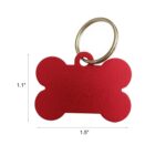 Custom Bone Shaped Aluminum Pet Name Tag - 1