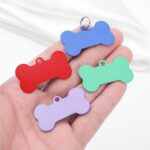 Custom Bone Shaped Aluminum Pet Name Tag - 2