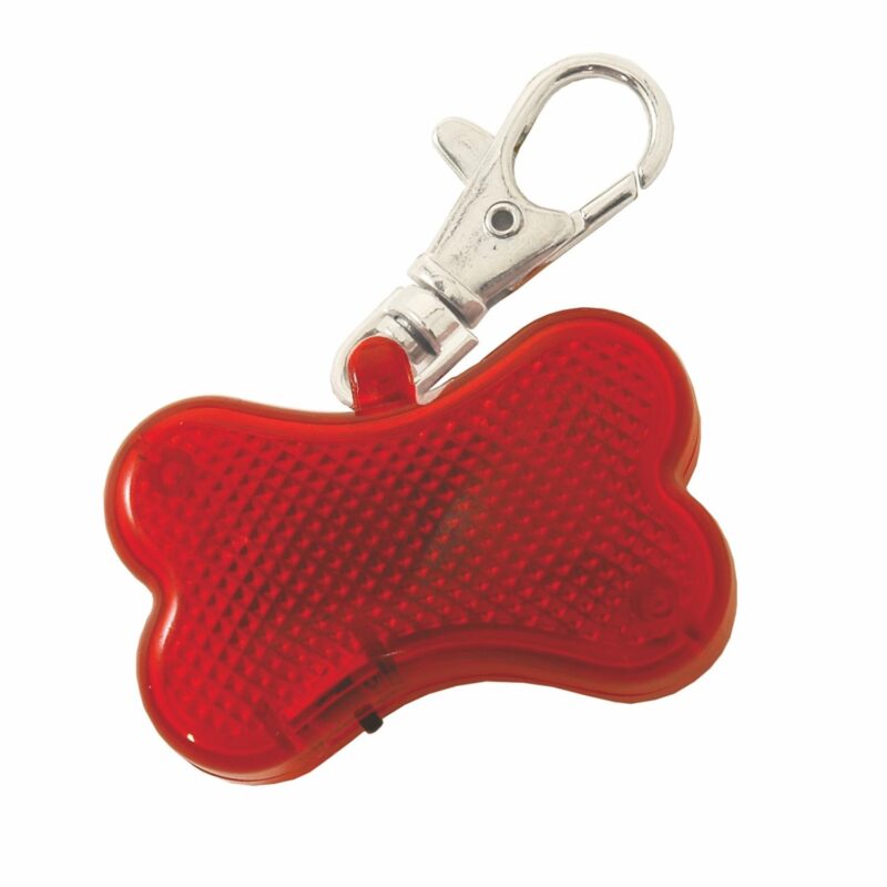 Custom Bone Shaped Reflector Pet Tag with Strobe - 3