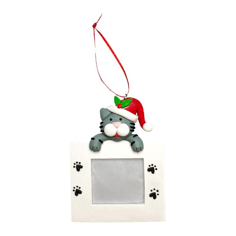 Custom Cat Picture Frame Ornament - 1