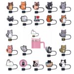 Custom Cat Shape Straw Cover