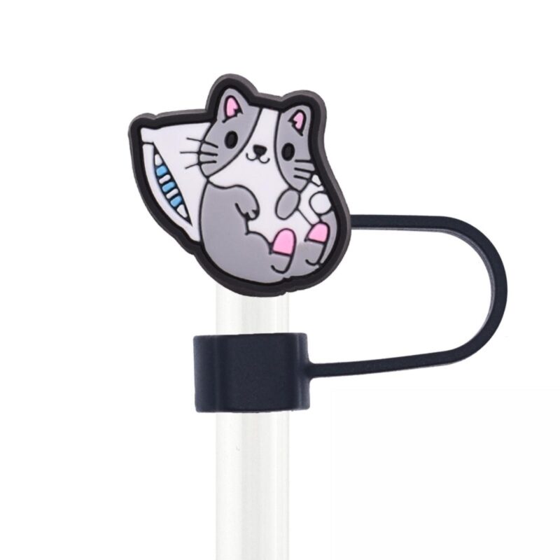Custom Cat Shape Straw Cover - 2