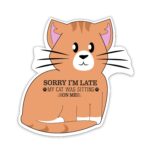 Custom Cat Shaped NoteKeeper™ Magnet 35 Mil