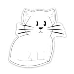 Custom Cat Shaped NoteKeeper™ Magnet 35 Mil - 2