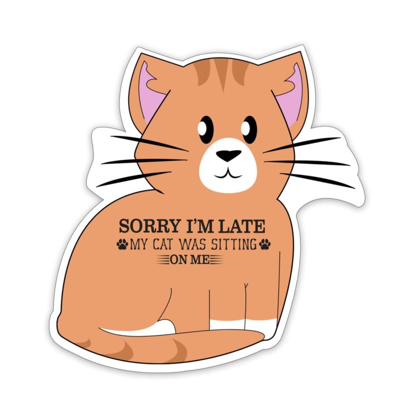 Cat-Shaped-NoteKeeper™-Magnet-35-Mil-CAT4-35 Custom Cat Shaped NoteKeeper™ Magnet 35 Mil