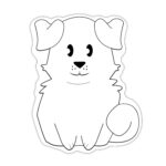 Custom Dog Shaped NoteKeeper™ Magnet 20 Mil - 2