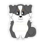 Custom Dog Shaped NoteKeeper™ Magnet 20 Mil - 4