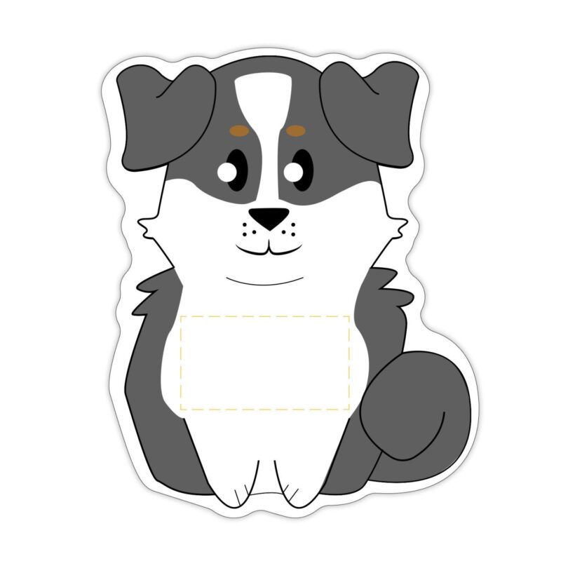 Custom Dog Shaped NoteKeeper™ Magnet 20 Mil - 4